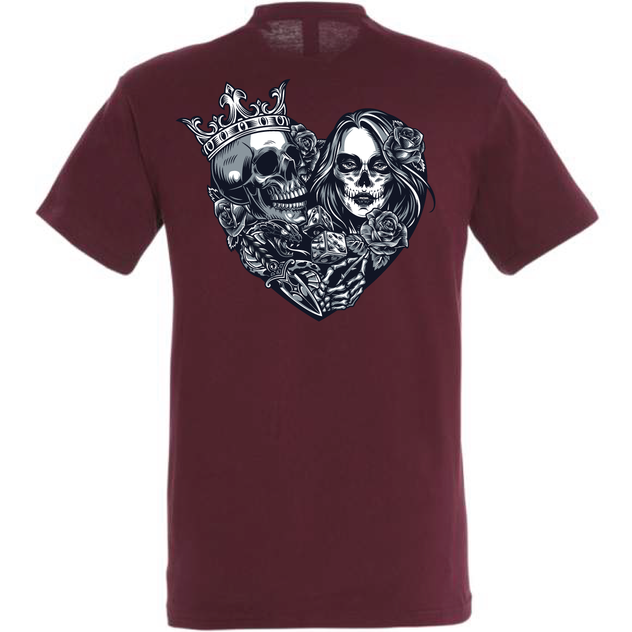 Skull heart - T-shirt à manches courtes Unisexe