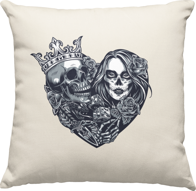 Housse de coussin - Skull Heart